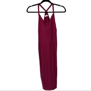 Knit & Love Midi Length Berry Pink Bodycon Dress‎
